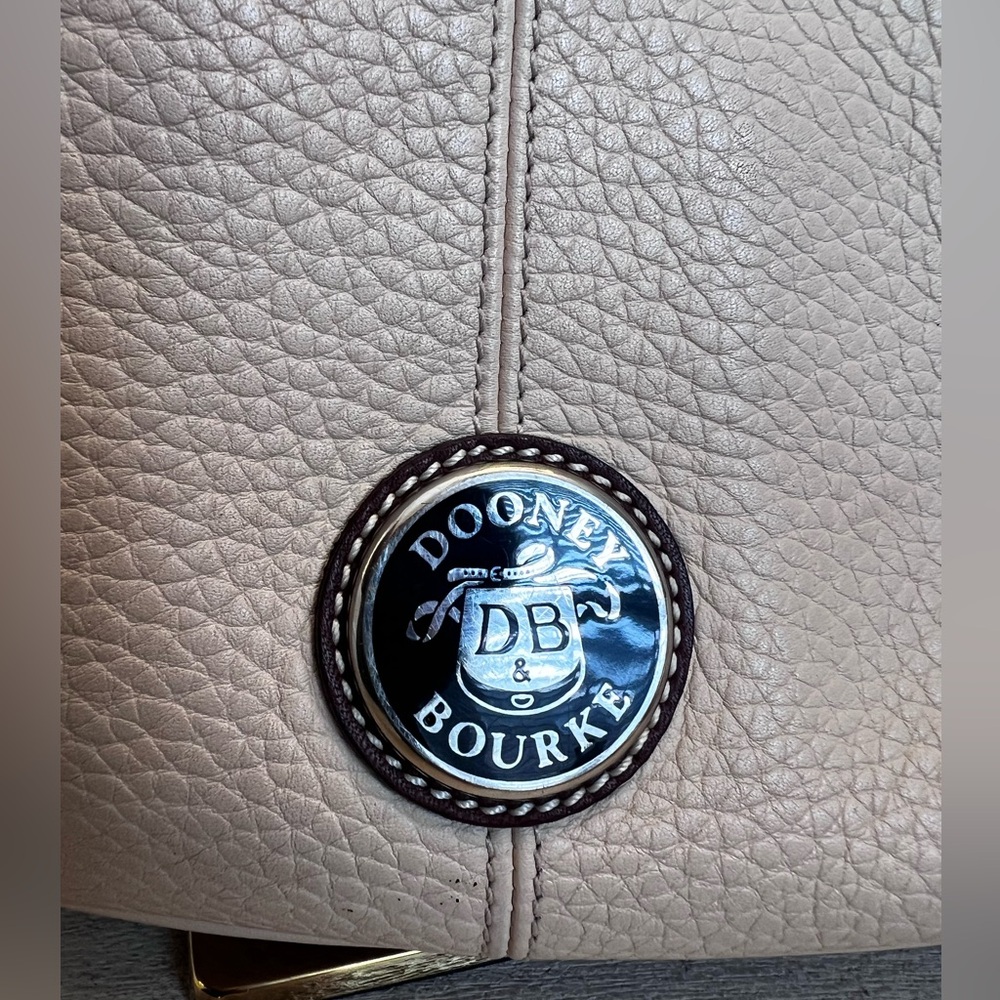 Vintage 90s Dooney and Bourke Pebbled All Weather Leather‎ Hobo Bag with COA - Picture 10 of 13